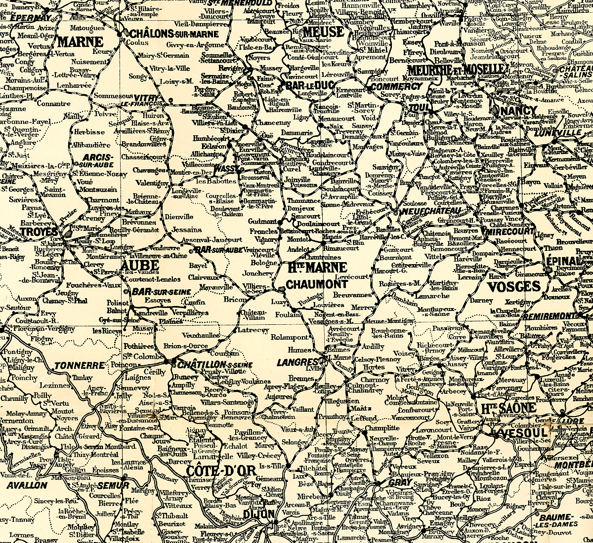 « CHEMINS DE FER DE LA FRANCE » CARTE PUBLIÉE PAR LA LIBRAIRIE CHAIX (VERS 1920)