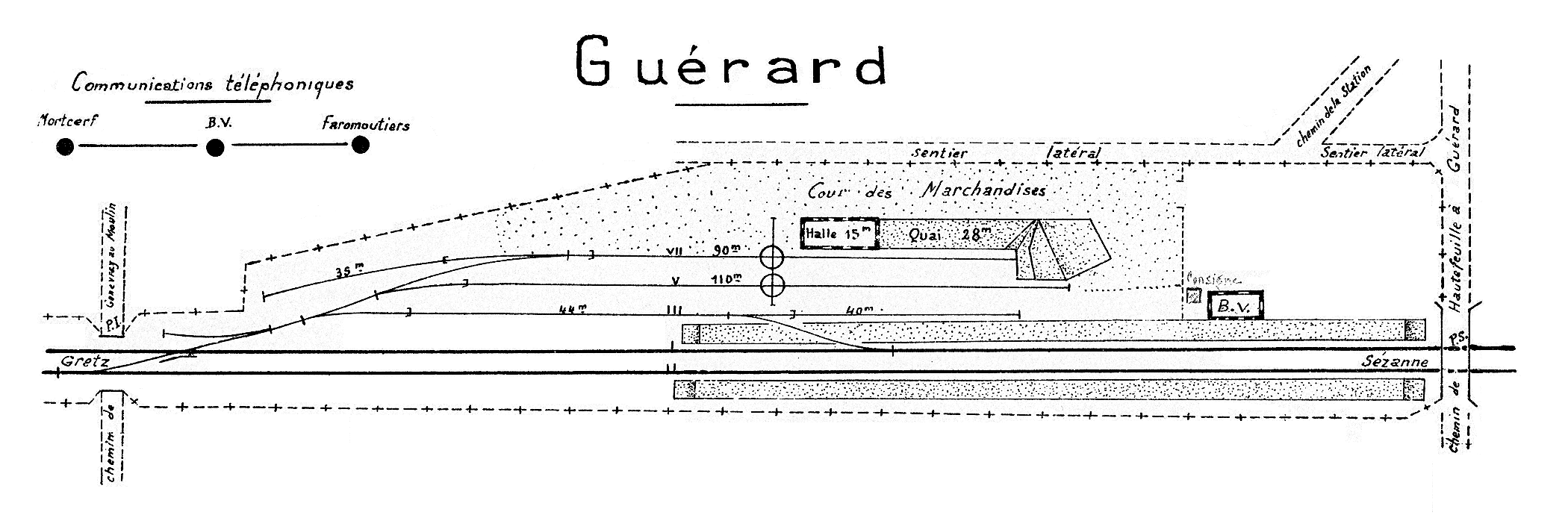 CHEMINS DE FER DE L'EST • CROQUIS DES GARES • GUÉRARD (1925)