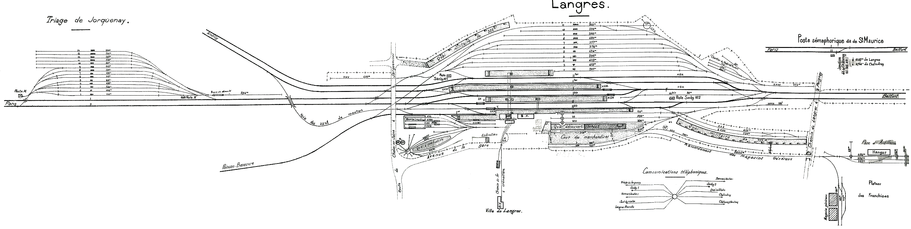 CHEMINS DE FER DE L'EST • LIGNE DE PARIS À BELFORT (MONTREUX-VIEUX) • CROQUIS GARE (1925))