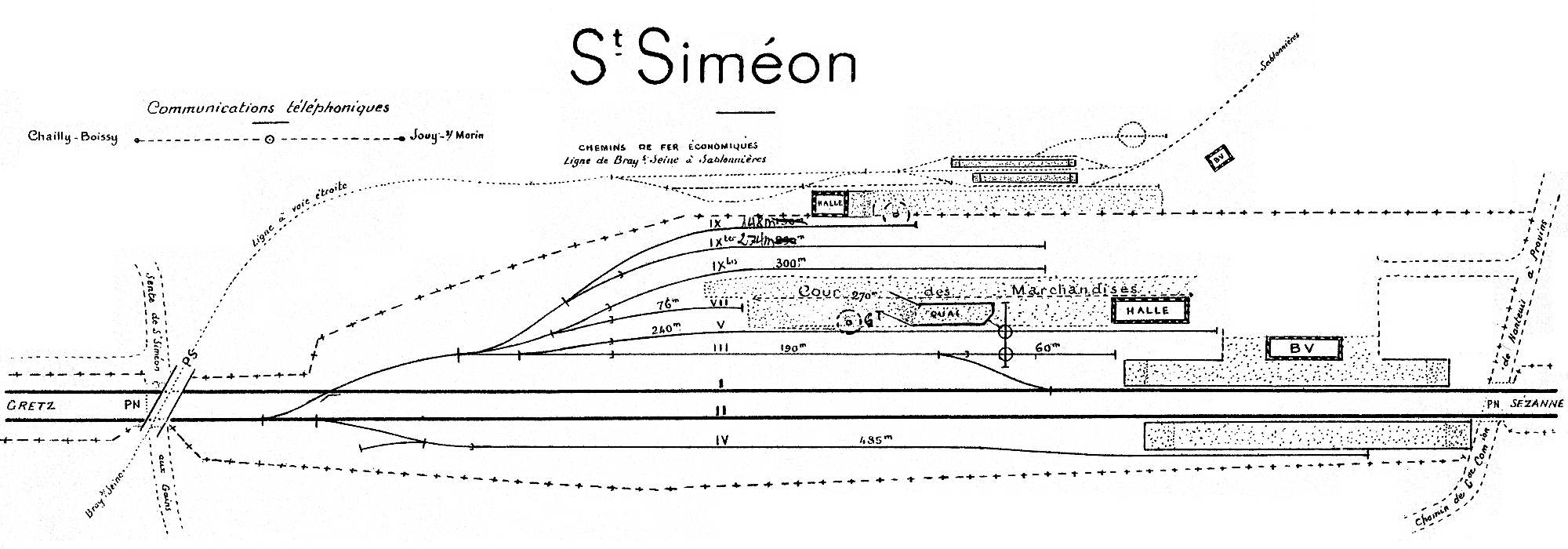 CHEMINS DE FER DE L'EST • CROQUIS DES GARES • SAINT-SIMÉON (1925)