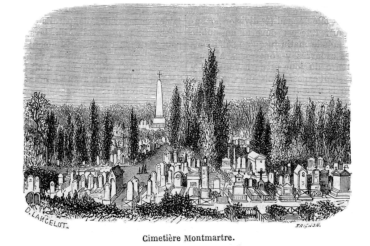 CIMETIÈRE DE MONTMARTRE • COLLECTION DES GUIDES-JOANNE • PARIS ILLUSTRÉ • LIBRAIRIE HACHETTE • 1863