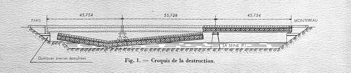 DESTRUCTION DE LA PILE RIVE GAUCHE DU 15 JUIN 1940