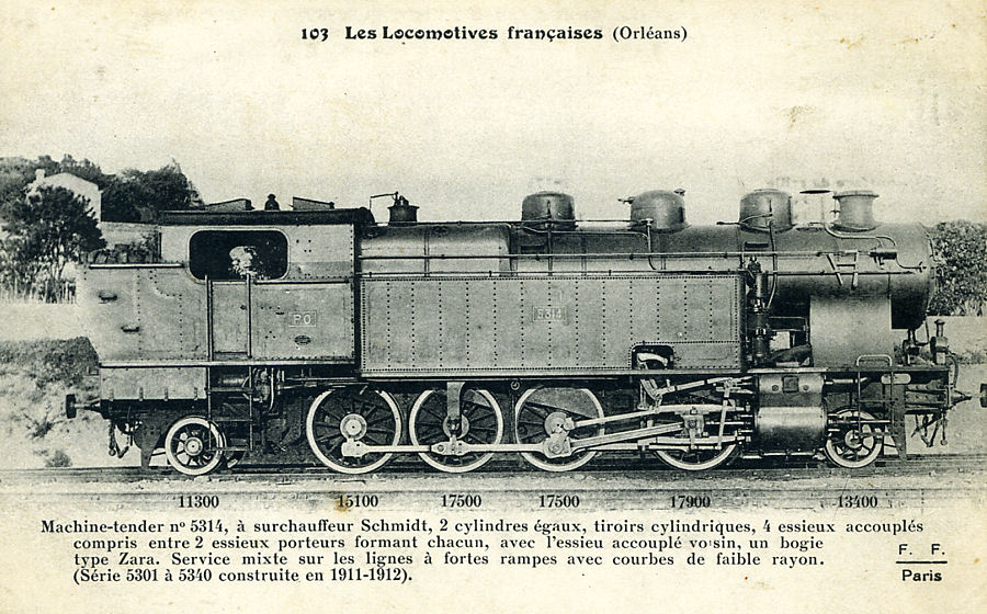 LOCOMOTIVES-TENDERS DE ROUTE SÉRIE 5301-5490 (SNCF 141 TA)