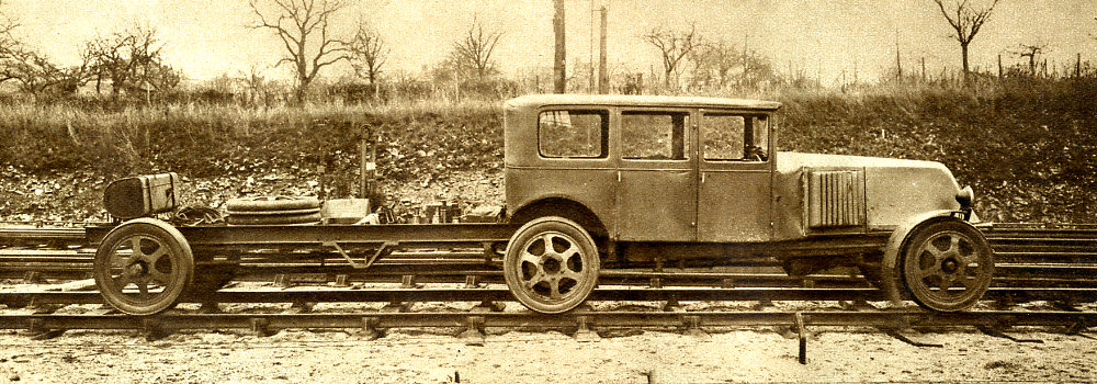 Fig. 2 – Un des premiers véhicules munis de « pneu-rail »