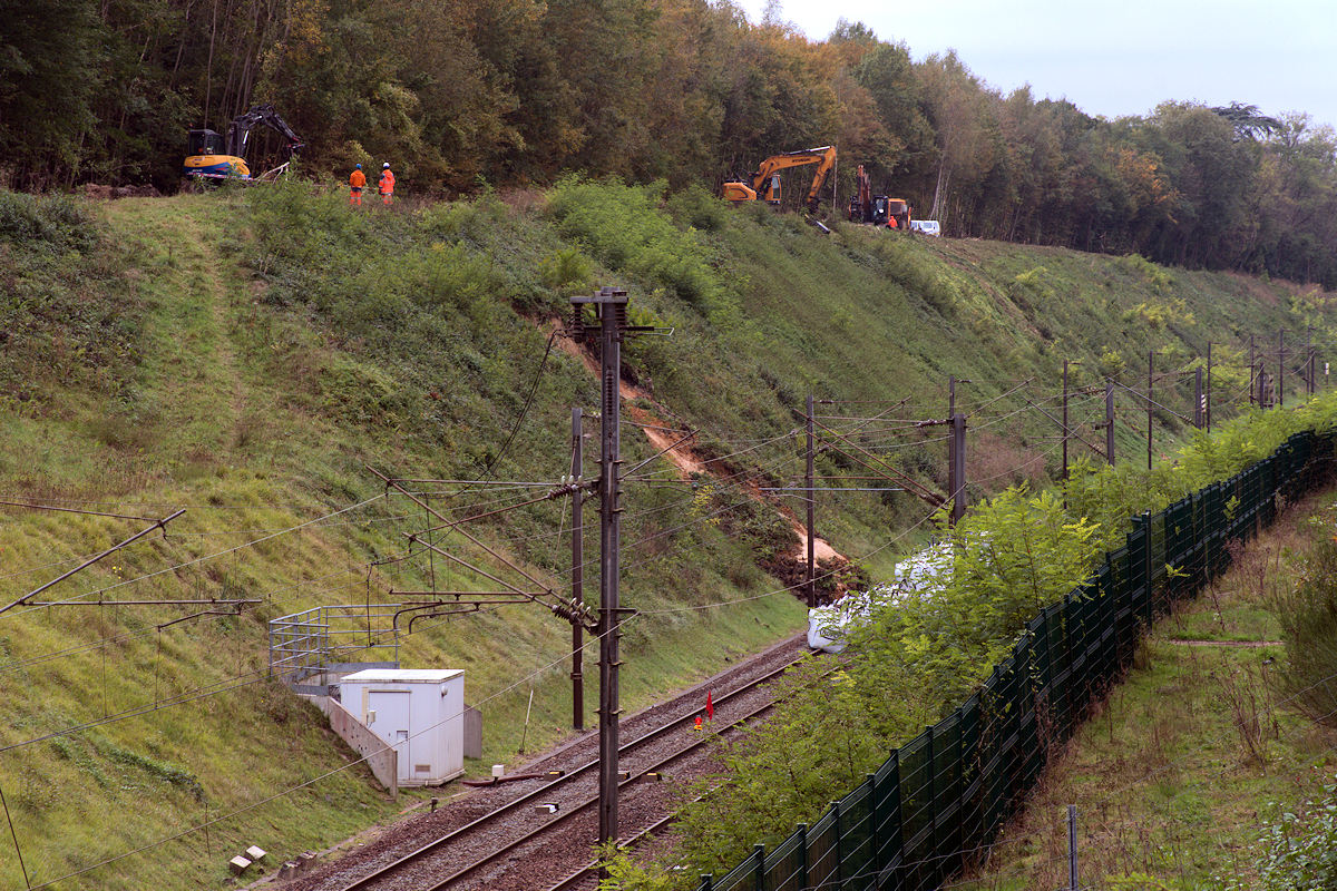 BIFURCATION DE GERMIGNY • AFFAISSEMENT DU TALUS DU 9 OCTOBRE 2024